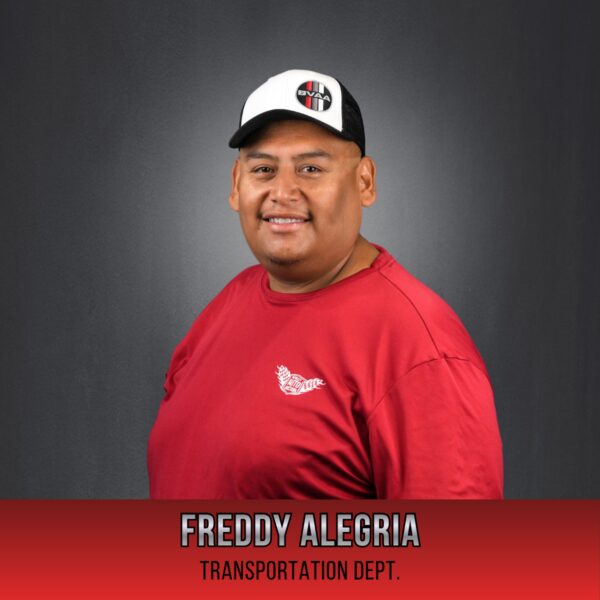Freddy Alegria, Transportation Dept.