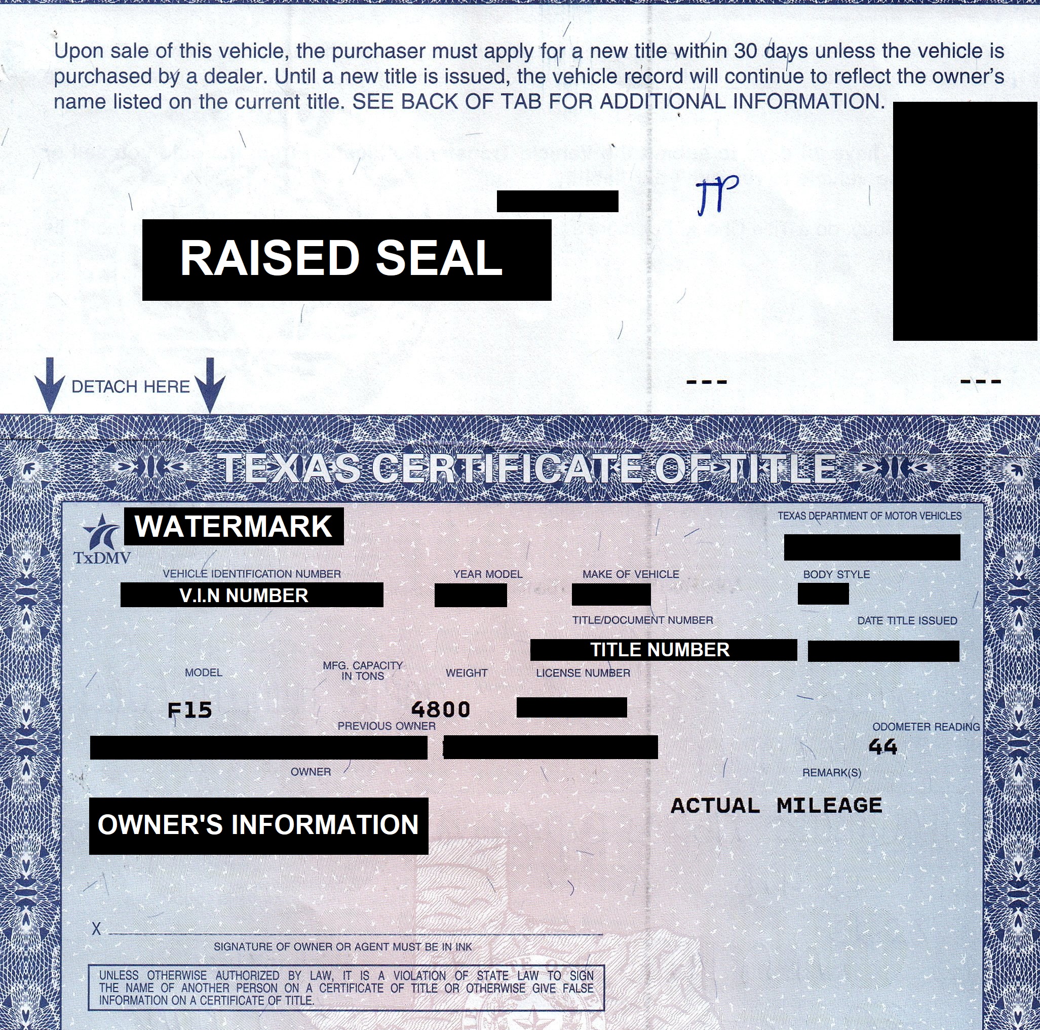 Valid Vehicle Title